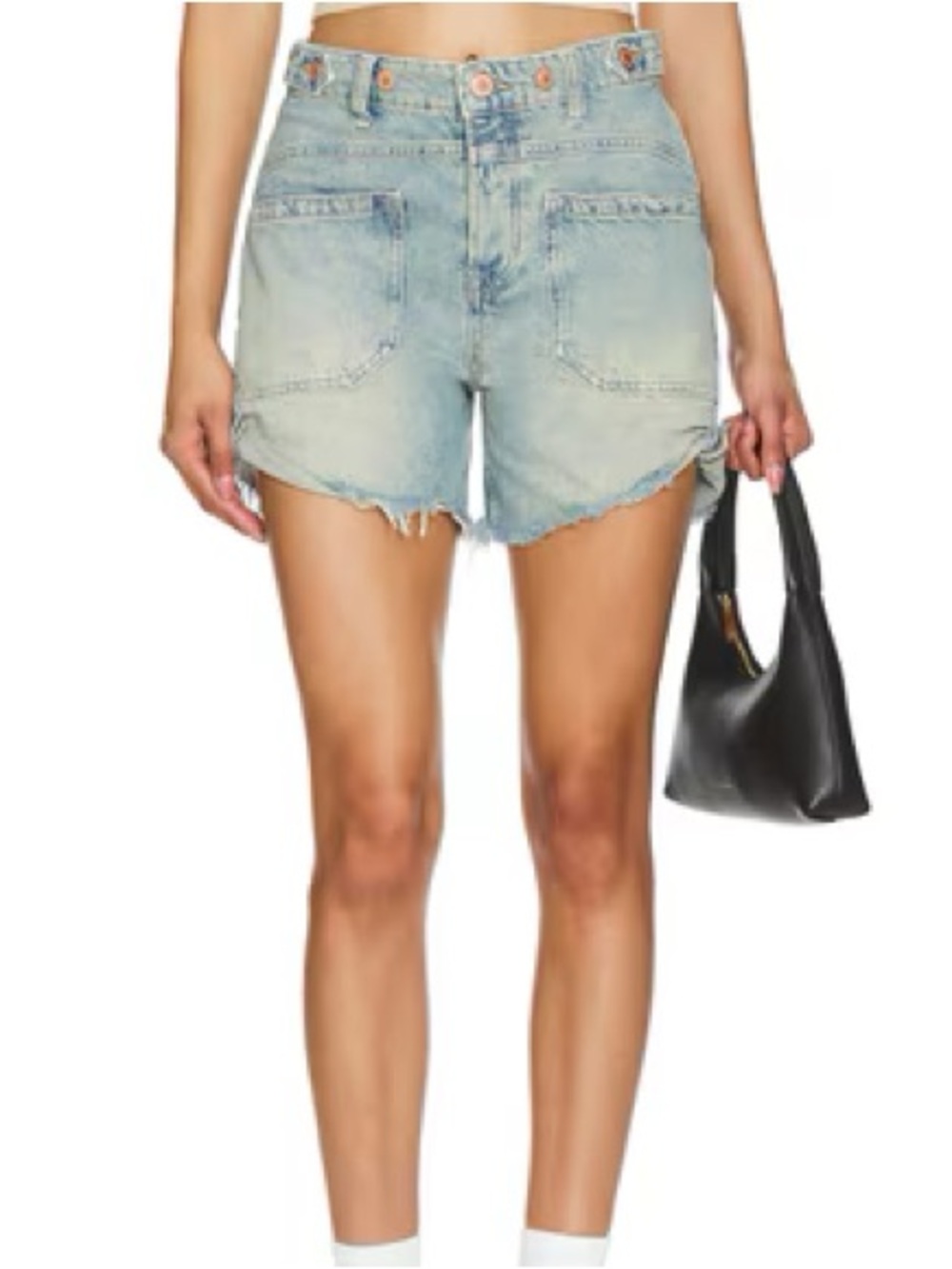 Free People We the Free Palmer Light Wash Frayed Hem Denim Shorts ❤️❤️